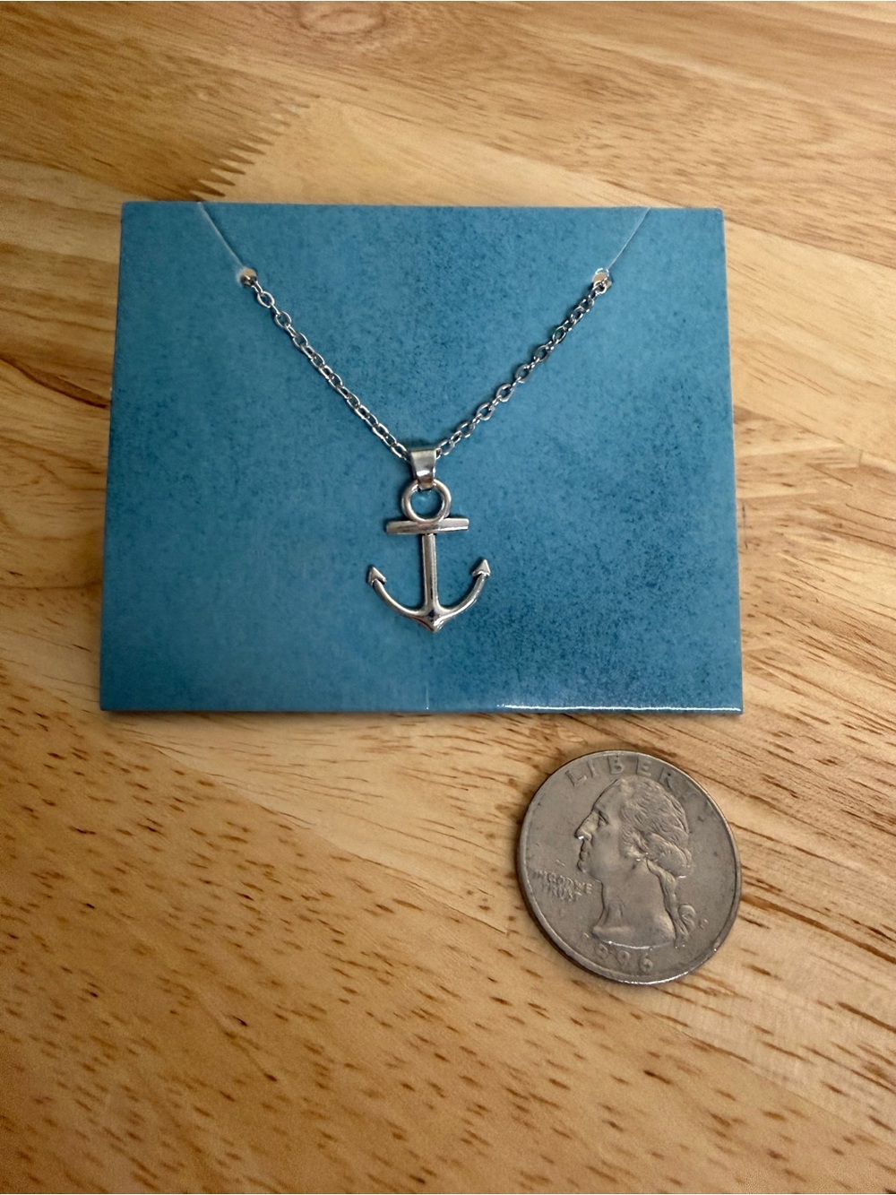 Effy Anchor Pendant Necklace Silver Tone NWT - Picture 3 of 4